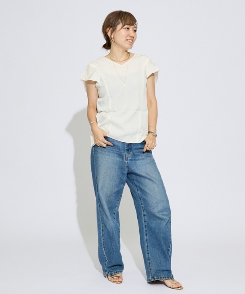 DESIGNWORKS(デザインワークス)の「【一部店舗限定】後ろボタン3WAYブラウス(シャツ/ブラウス・レディース・ブラック/ホワイト/カーキ・フリー)」の16枚目の写真