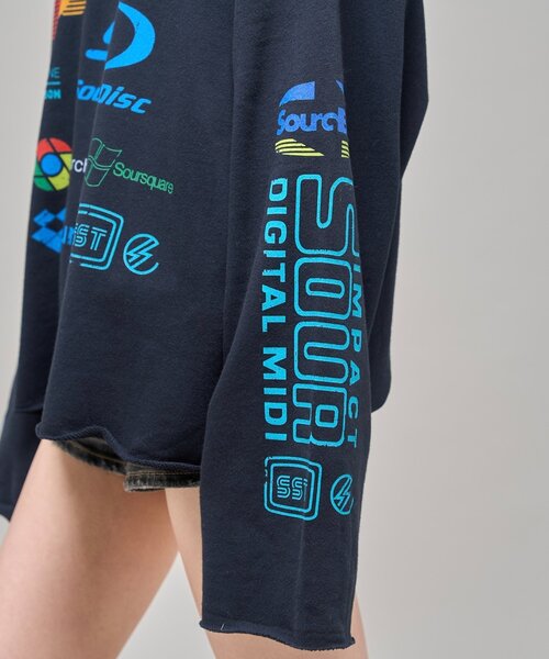 Sourcream(サワークリーム)の「【Sourcream】カンパニーロゴ切りっぱなしスウェット(スウェット・レディース・チャコールグレー/ブラック・FREE)」の7枚目の写真