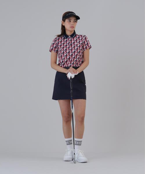 St ANDREWS(セントアンドリュース)の「【St ANDREWS】【吸水速乾】【UVカット】SAラインプリント半袖シャツ (WOMENS)(ポロシャツ・レディース・ネイビー・S)」の3枚目の写真