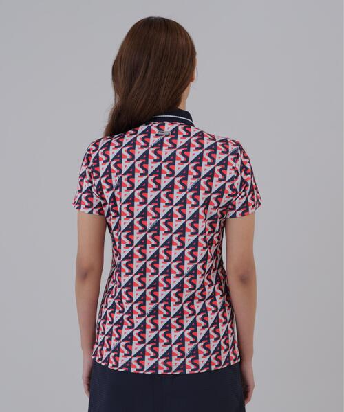 St ANDREWS(セントアンドリュース)の「【St ANDREWS】【吸水速乾】【UVカット】SAラインプリント半袖シャツ (WOMENS)(ポロシャツ・レディース・ネイビー・S)」の5枚目の写真