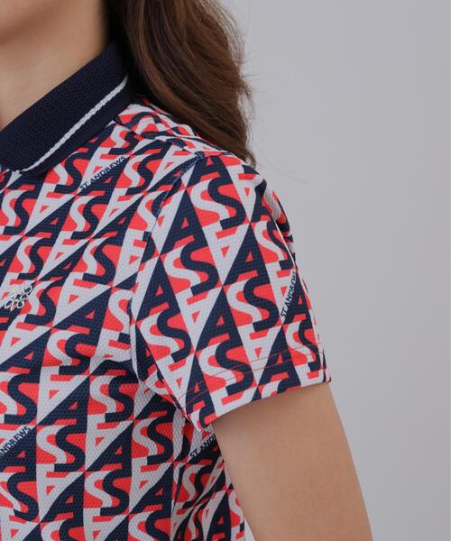 St ANDREWS(セントアンドリュース)の「【St ANDREWS】【吸水速乾】【UVカット】SAラインプリント半袖シャツ (WOMENS)(ポロシャツ・レディース・ネイビー・S)」の7枚目の写真