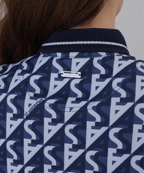 St ANDREWS(セントアンドリュース)の「【St ANDREWS】【吸水速乾】【UVカット】SAラインプリント半袖シャツ (WOMENS)(ポロシャツ・レディース・ネイビー・S)」の17枚目の写真