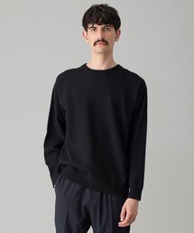 【洗える/抗菌防臭】スムースシルキーニット クルー