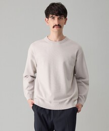 【洗える/抗菌防臭】スムースシルキーニット クルー