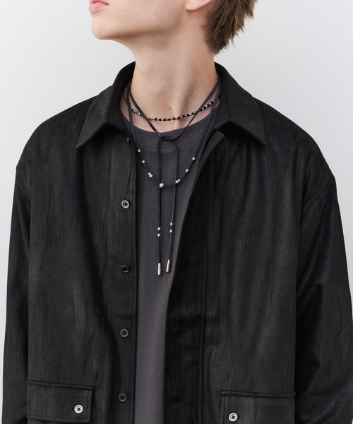 AIVER(アイバー)の「AIVER スエードライククラックピグメントシャツ(シャツ/ブラウス・メンズ・ブラック/アッシュブラウン・LARGE/MEDIUM/SMALL)」の11枚目の写真