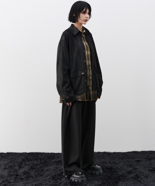 AIVER(アイバー)の「AIVER スエードライククラックピグメントシャツ(シャツ/ブラウス・メンズ・ブラック/アッシュブラウン・LARGE/MEDIUM/SMALL)」の22枚目の写真