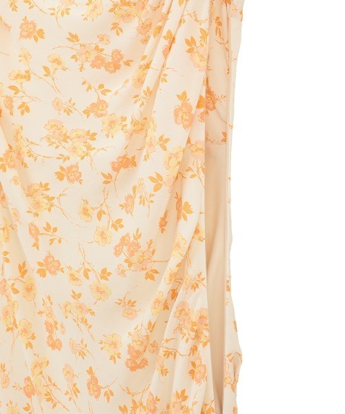 CLANE(クラネ)の「CLANE/クラネ/MABEL FLOWER DRAPE CAMI ONEPIECE(ワンピース・レディース・ブラック/オレンジ・1)」の13枚目の写真