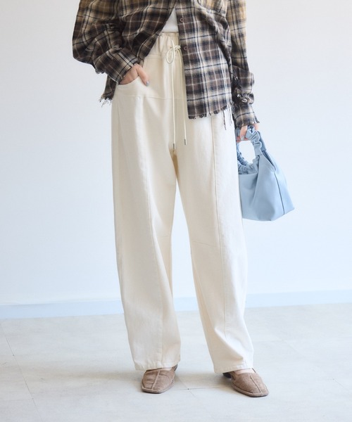 Paradise Picnic(パラダイスピクニック)の「Dignite Collier ガーメントダイサイド切替パンツ(その他パンツ・レディース・ホワイト/ブラウン/ブラック・FREE)」の21枚目の写真