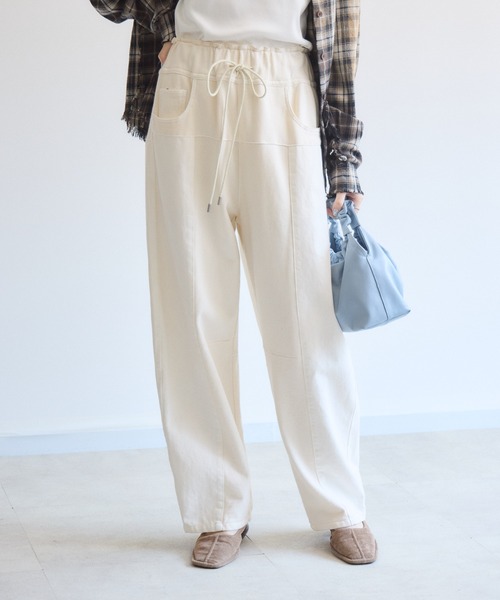 Paradise Picnic(パラダイスピクニック)の「Dignite Collier ガーメントダイサイド切替パンツ(その他パンツ・レディース・ホワイト/ブラウン/ブラック・FREE)」の22枚目の写真