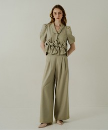 LE'RURE（リルアー）の「Ribbon half sleeve jacket（セットアップ）」