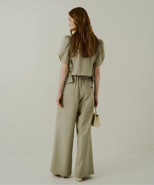 LE'RURE(リルアー)の「Ribbon half sleeve jacket(セットアップ・レディース・ブラウン系その他/ネイビー/ベージュ・SMALL/MEDIUM)」の18枚目の写真