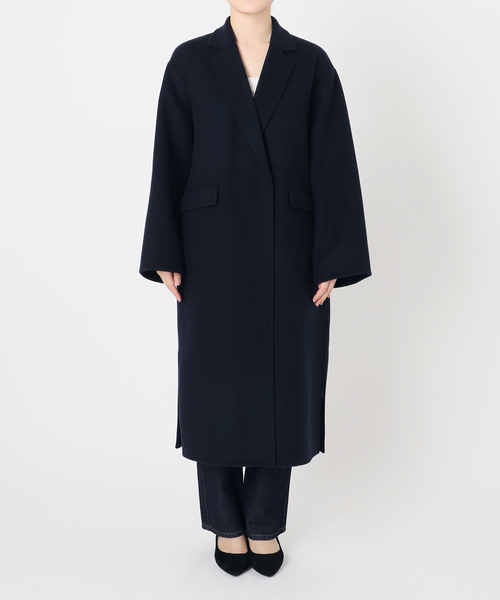 SLOBE IENA(スローブイエナ)の「《シリーズあり/追加》souple woolダブルフェイスチェスターコート(チェスターコート・レディース・キャメル/ダークパープル/カーキ/ネイビー・38/36)」の16枚目の写真