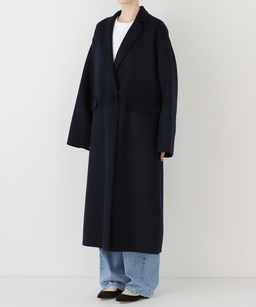 SLOBE IENA(スローブイエナ)の「《シリーズあり/追加》souple woolダブルフェイスチェスターコート(チェスターコート・レディース・キャメル/ダークパープル/カーキ/ネイビー・38/36)」の19枚目の写真