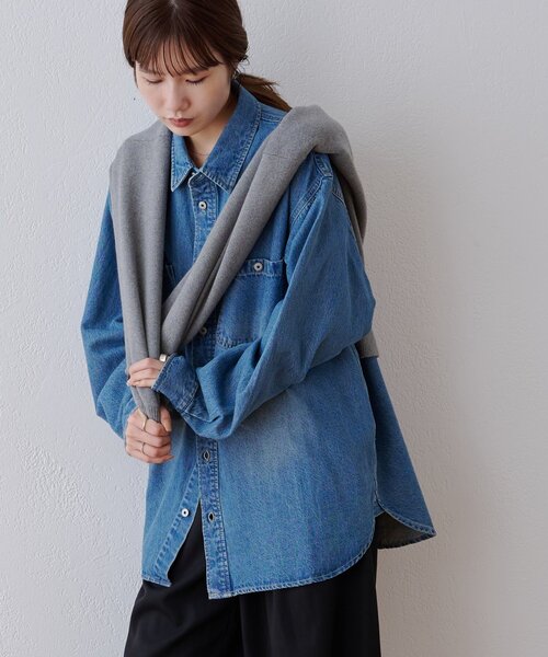 DISCOAT(ディスコート)の「【Enlude】ヴィンテージデニムオーバーシャツ《ユニセックス》(シャツ/ブラウス・レディース・インディゴブルー・MEDIUM/LARGE)」の20枚目の写真