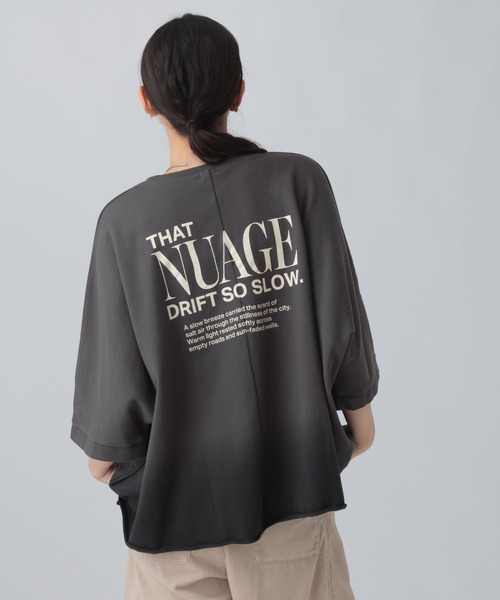 LEPSIM(レプシィム)の「ミニ裏毛ドルマンプリント6分袖 840430(Tシャツ/カットソー・レディース・チャコールグレー/ライトグレー・FREE)」の15枚目の写真