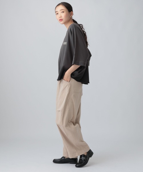 LEPSIM(レプシィム)の「ミニ裏毛ドルマンプリント6分袖 840430(Tシャツ/カットソー・レディース・チャコールグレー/ライトグレー・FREE)」の17枚目の写真
