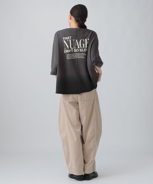 LEPSIM(レプシィム)の「ミニ裏毛ドルマンプリント6分袖 840430(Tシャツ/カットソー・レディース・チャコールグレー/ライトグレー・FREE)」の18枚目の写真