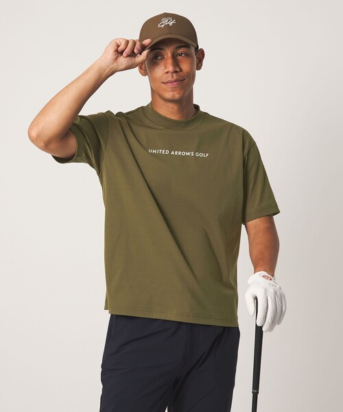 UNITED ARROWS GOLF(ユナイテッドアローズゴルフ)の「メンズ フライス モックネック シャツ UV ストレッチ(Tシャツ/カットソー・メンズ・ホワイト/オリーブ・M/L/XL)」の12枚目の写真