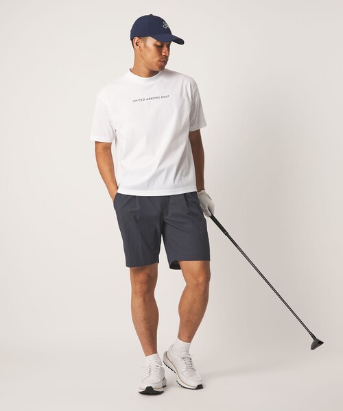 UNITED ARROWS GOLF(ユナイテッドアローズゴルフ)の「メンズ フライス モックネック シャツ UV ストレッチ(Tシャツ/カットソー・メンズ・ホワイト/オリーブ・M/L/XL)」の5枚目の写真