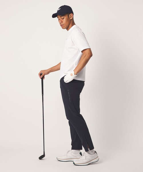 UNITED ARROWS GOLF(ユナイテッドアローズゴルフ)の「メンズ フライス モックネック シャツ UV ストレッチ(Tシャツ/カットソー・メンズ・ホワイト/オリーブ・M/L/XL)」の6枚目の写真