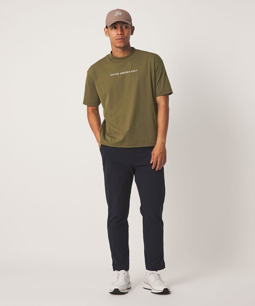 UNITED ARROWS GOLF(ユナイテッドアローズゴルフ)の「メンズ フライス モックネック シャツ UV ストレッチ(Tシャツ/カットソー・メンズ・ホワイト/オリーブ・M/L/XL)」の8枚目の写真