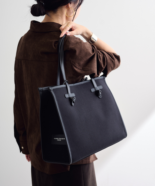 GIANNI CHIARINI(ジャンニ キアリーニ)の「《WEB限定》GIANNI CHIARINI/ ジャンニ キアリーニ MARCELLA(トートバッグ・レディース・ブラック/ブラウン・FREE)」の4枚目の写真