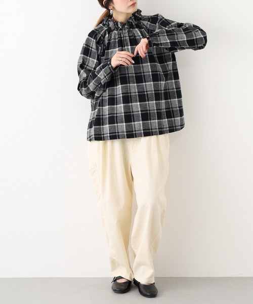 FUNALIVE(ファンアライブ)の「pas a pas チェックチュニック 長袖(Tシャツ/カットソー・レディース・A/B・FREE)」の18枚目の写真