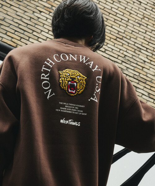 WILD THINGS（ワイルドシングス）の「限定展開 WILD THINGS/ワイルドシングス TIGER SWEAT / タイガー クルーネック スウェット（スウェット・メンズ・アッシュグレー/ブラック/ネイビー/ブラウン・SMALL/MEDIUM/LARGE）」の3枚目の写真