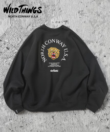 限定展開 WILD THINGS/ワイルドシングス TIGER SWEAT / タイガー クルーネック スウェット