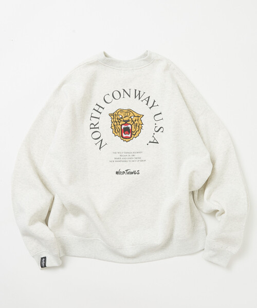 WILD THINGS（ワイルドシングス）の「限定展開 WILD THINGS/ワイルドシングス TIGER SWEAT / タイガー クルーネック スウェット（スウェット・メンズ・アッシュグレー/ブラック/ネイビー/ブラウン・SMALL/MEDIUM/LARGE）」の21枚目の写真