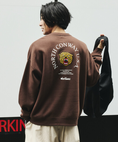 WILD THINGS（ワイルドシングス）の「限定展開 WILD THINGS/ワイルドシングス TIGER SWEAT / タイガー クルーネック スウェット（スウェット・メンズ・アッシュグレー/ブラック/ネイビー/ブラウン・SMALL/MEDIUM/LARGE）」の14枚目の写真