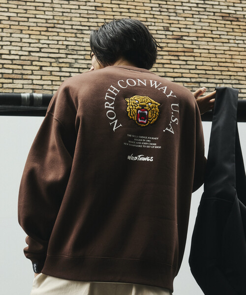 WILD THINGS（ワイルドシングス）の「限定展開 WILD THINGS/ワイルドシングス TIGER SWEAT / タイガー クルーネック スウェット（スウェット・メンズ・アッシュグレー/ブラック/ネイビー/ブラウン・SMALL/MEDIUM/LARGE）」の6枚目の写真