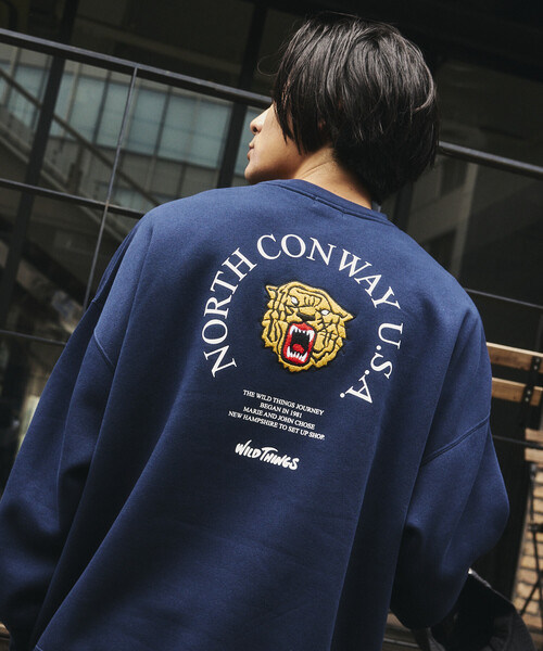 WILD THINGS（ワイルドシングス）の「限定展開 WILD THINGS/ワイルドシングス TIGER SWEAT / タイガー クルーネック スウェット（スウェット・メンズ・アッシュグレー/ブラック/ネイビー/ブラウン・SMALL/MEDIUM/LARGE）」の10枚目の写真