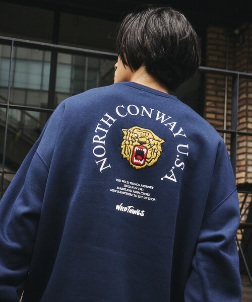 WILD THINGS（ワイルドシングス）の「限定展開 WILD THINGS/ワイルドシングス TIGER SWEAT / タイガー クルーネック スウェット（スウェット・メンズ・アッシュグレー/ブラック/ネイビー/ブラウン・SMALL/MEDIUM/LARGE）」の11枚目の写真