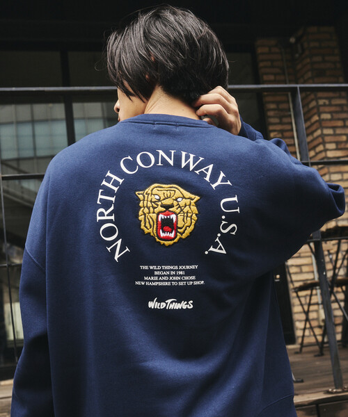 WILD THINGS（ワイルドシングス）の「限定展開 WILD THINGS/ワイルドシングス TIGER SWEAT / タイガー クルーネック スウェット（スウェット・メンズ・アッシュグレー/ブラック/ネイビー/ブラウン・SMALL/MEDIUM/LARGE）」の5枚目の写真