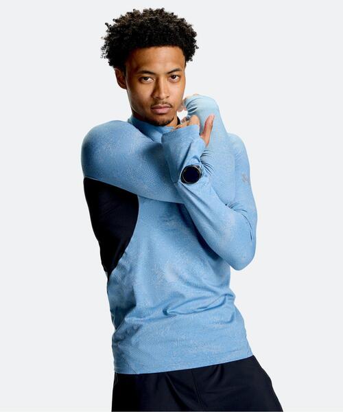 UNDER ARMOUR(アンダーアーマー)の「UAジャカード ロングスリーブ シャツ(トレーニング/メンズ)(Tシャツ/カットソー・メンズ・ブルー系・XL/2XL/L/3XL/M/S)」の6枚目の写真