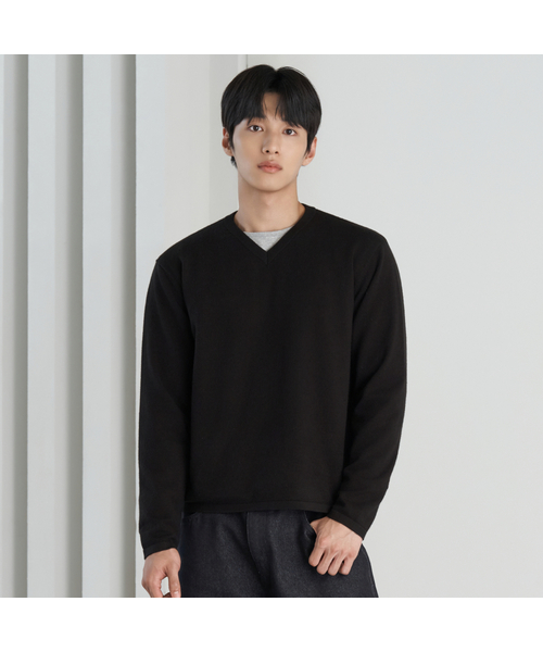 HYOJI(ヒョージ)の「26 FW ソフトタッチLIGHTWEIGHT 3タイプクロップドニットTシャツ (4カラー)(ニット/セーター・メンズ・アイボリー系/ネイビー系2/ネイビー系/ネイビー系1/アイボリー系1/グレー系/グレー系1/ブラック系2/ブラック系1/グレー系2/アイボリー系2/ブラック系・L/M)」の3枚目の写真