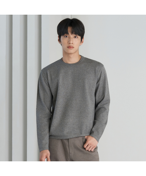 HYOJI(ヒョージ)の「26 FW ソフトタッチLIGHTWEIGHT 3タイプクロップドニットTシャツ (4カラー)(ニット/セーター・メンズ・アイボリー系/ネイビー系2/ネイビー系/ネイビー系1/アイボリー系1/グレー系/グレー系1/ブラック系2/ブラック系1/グレー系2/アイボリー系2/ブラック系・L/M)」の5枚目の写真