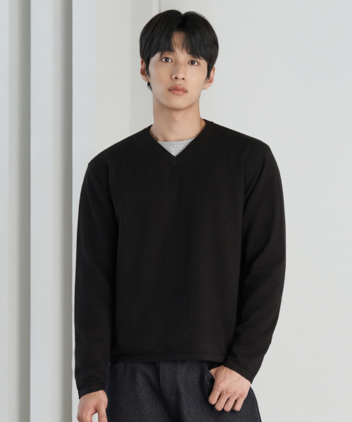 HYOJI(ヒョージ)の「26 FW ソフトタッチLIGHTWEIGHT 3タイプクロップドニットTシャツ (4カラー)(ニット/セーター・メンズ・アイボリー系/ネイビー系2/ネイビー系/ネイビー系1/アイボリー系1/グレー系/グレー系1/ブラック系2/ブラック系1/グレー系2/アイボリー系2/ブラック系・L/M)」の13枚目の写真