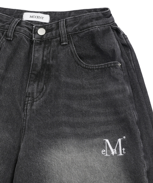 MUCENT(ムセント)の「ペンタサイドピンタックデニムパンツ 男女共用 (2カラー)(デニムパンツ・レディース・ブラック系その他3・#20)」の7枚目の写真