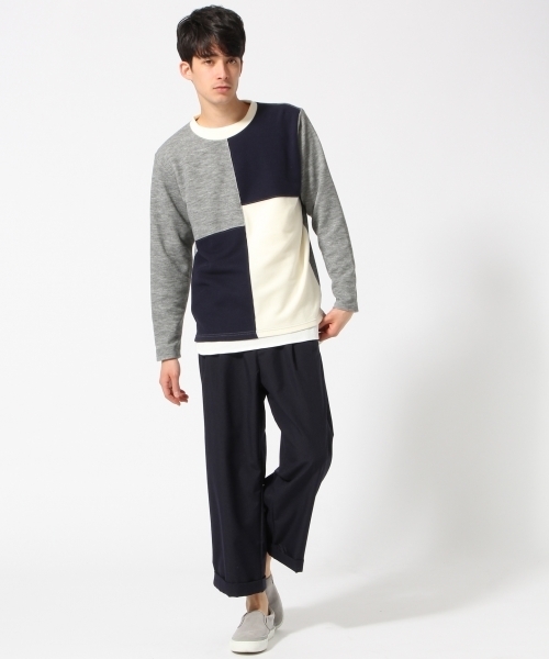 RAGEBLUE（レイジブルー）の「切り替えパネルクルー/717480（Tシャツ/カットソー・メンズ・グレー/ネイビー/ホワイト・MEDIUM/LARGE）」の18枚目の写真