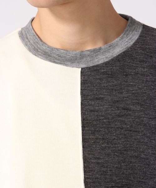 RAGEBLUE（レイジブルー）の「切り替えパネルクルー/717480（Tシャツ/カットソー・メンズ・グレー/ネイビー/ホワイト・MEDIUM/LARGE）」の6枚目の写真