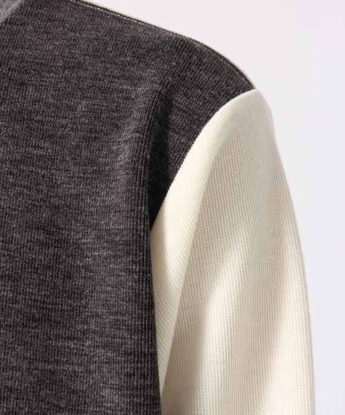 RAGEBLUE（レイジブルー）の「切り替えパネルクルー/717480（Tシャツ/カットソー・メンズ・グレー/ネイビー/ホワイト・MEDIUM/LARGE）」の7枚目の写真