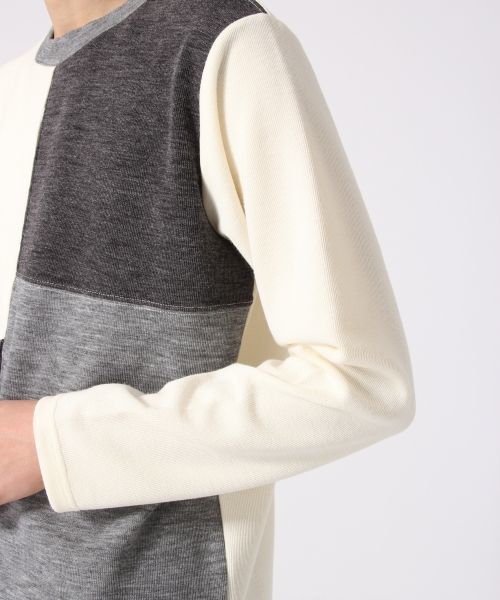 RAGEBLUE（レイジブルー）の「切り替えパネルクルー/717480（Tシャツ/カットソー・メンズ・グレー/ネイビー/ホワイト・MEDIUM/LARGE）」の9枚目の写真