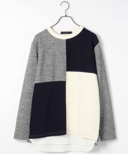 RAGEBLUE（レイジブルー）の「切り替えパネルクルー/717480（Tシャツ/カットソー・メンズ・グレー/ネイビー/ホワイト・MEDIUM/LARGE）」の15枚目の写真