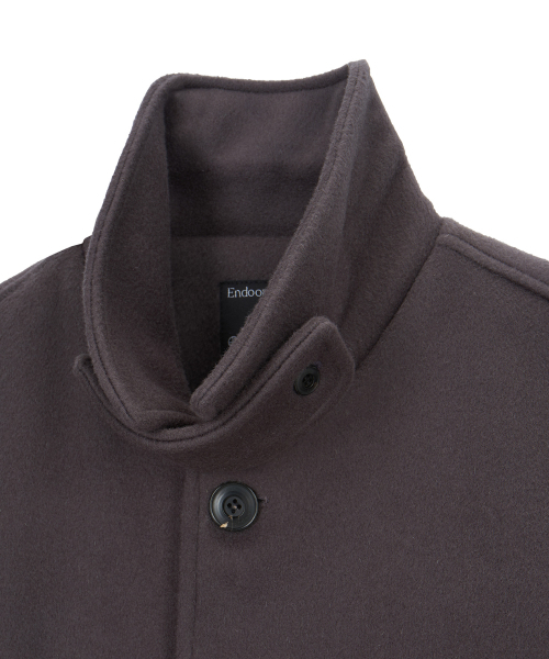 ENDOOR（エンドア）の「ファインウールショートコート（パープルグレー）（ダッフルコート・メンズ・パープル・MEDIUM/LARGE）」の12枚目の写真