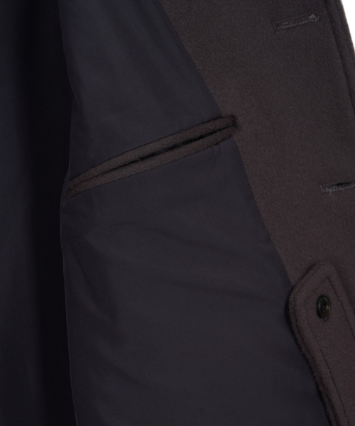 ENDOOR（エンドア）の「ファインウールショートコート（パープルグレー）（ダッフルコート・メンズ・パープル・MEDIUM/LARGE）」の13枚目の写真