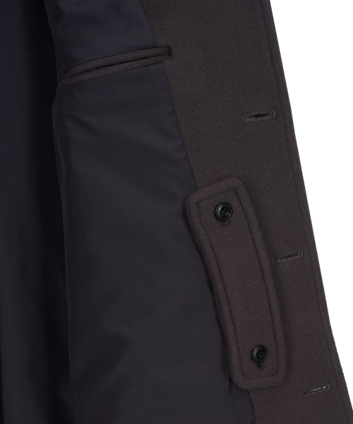 ENDOOR（エンドア）の「ファインウールショートコート（パープルグレー）（ダッフルコート・メンズ・パープル・MEDIUM/LARGE）」の14枚目の写真