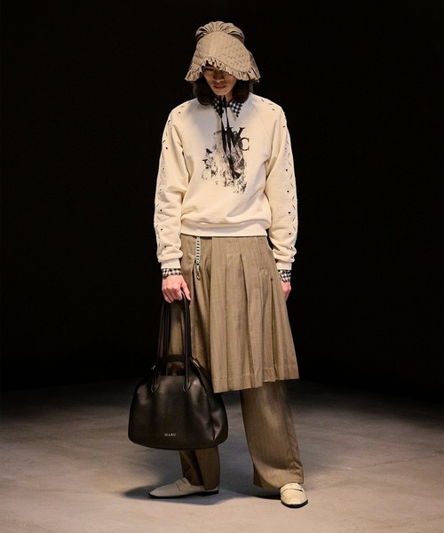 MASU（エムエーエスユー）の「【M A S U】INVERTED PLEATS WIDE TROUSERS（スラックス・メンズ・チャコールグレー/ダークグリーン・44/46）」の3枚目の写真