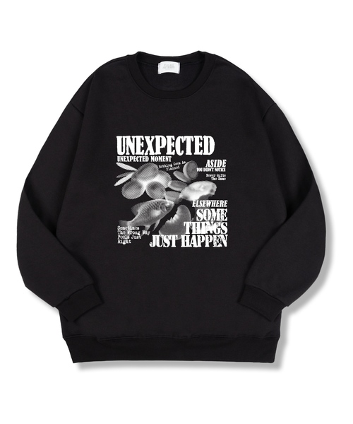 TI.GLAKE(ティーグレイク)の「エイサイドオーバーフィット特裏毛マンツーマンTシャツ4カラー(スウェット・レディース・ブラック/ネイビー/グレー/チャコール・MEDIUM/LARGE/X-LARGE/XX-LARGE)」の2枚目の写真